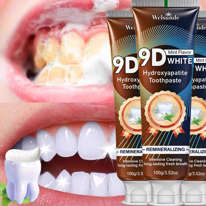 Remineralizing Toothpaste - 9D WHITE Mint Flavor Hydroxyapatite Remineralizing