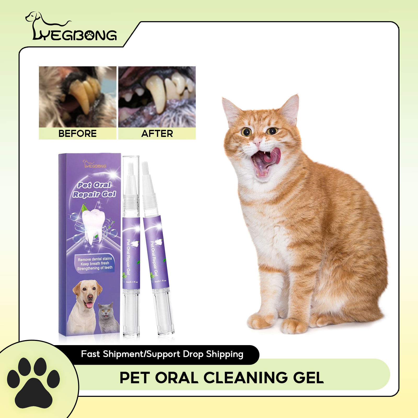 Teeth Whitening Hismile - Pet Oral Repair Gel Puppy Tartar