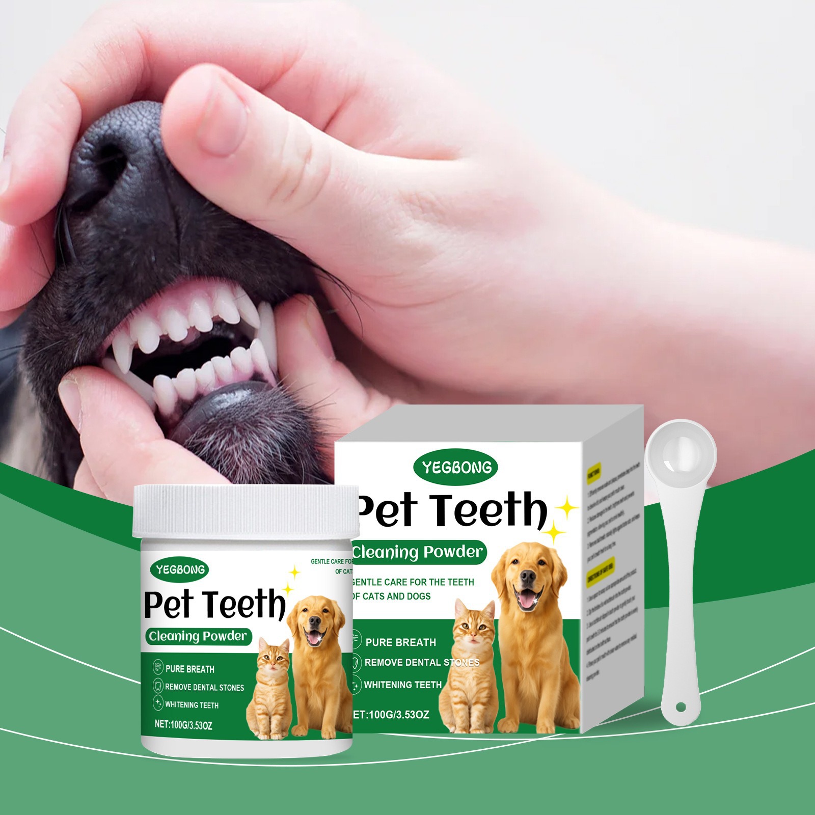 Teeth Whitening Hismile - Pet Teeth Cleaning Powder Reduce Dental