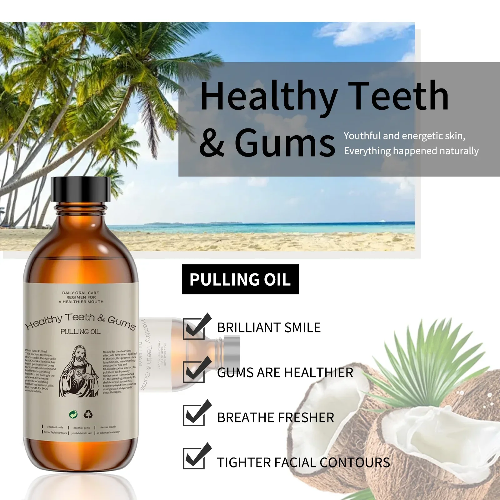 Coconut Pulling Oil Mouthwash  - đánh giá và giá Coconut Oil Pull