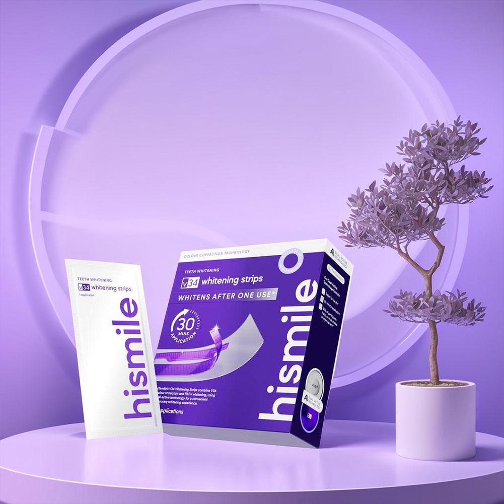V34 Purple Whitening Toothpast - đánh giá và giá Teeth Whitening Hismile