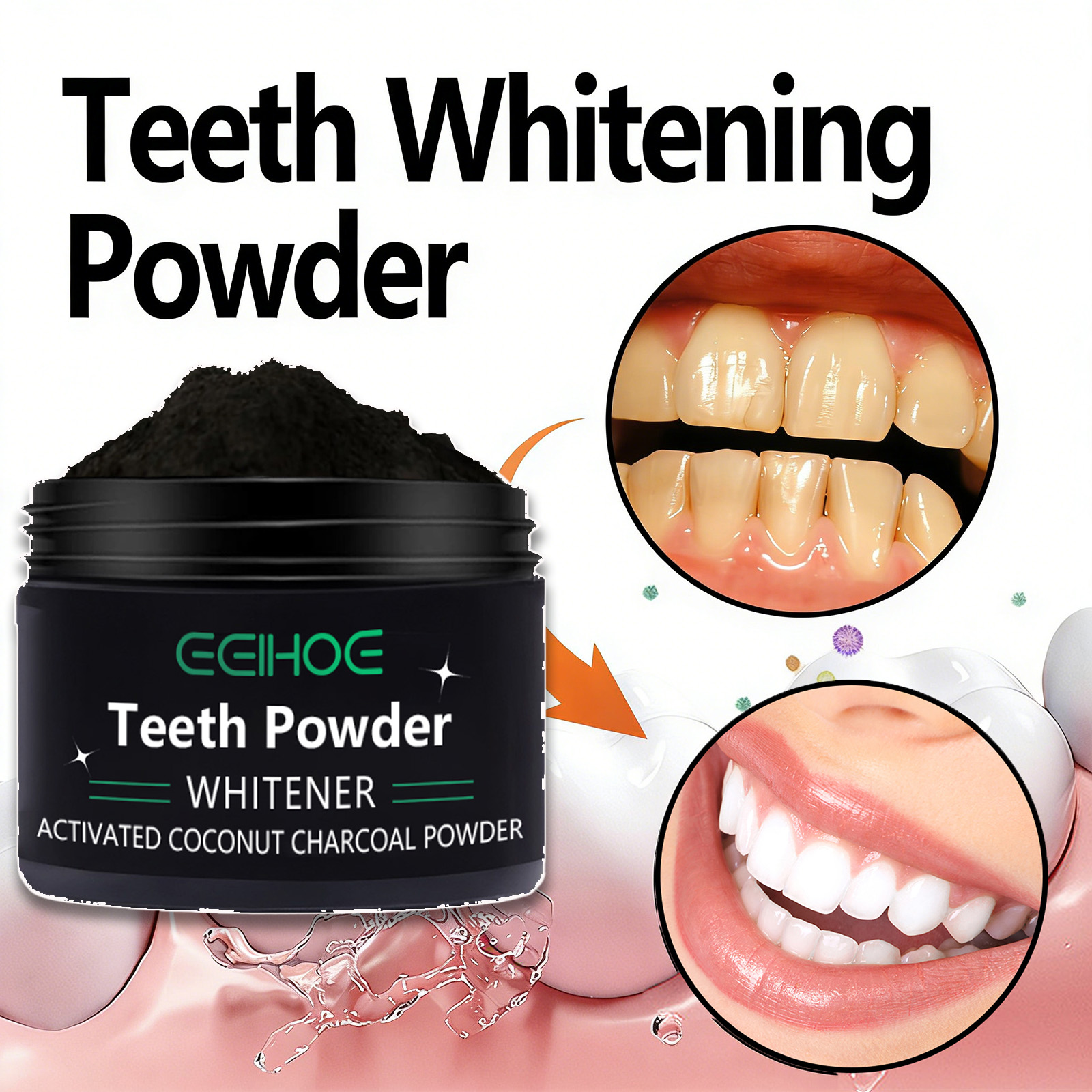 Natural Teeth Whitening Powder - đánh giá và giá Whitening Powder Activated