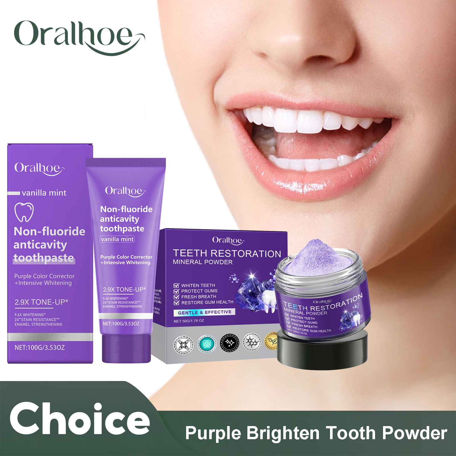 Teeth Restoration Mineral Powd - đánh giá và giá Teeth Whitening Hismile