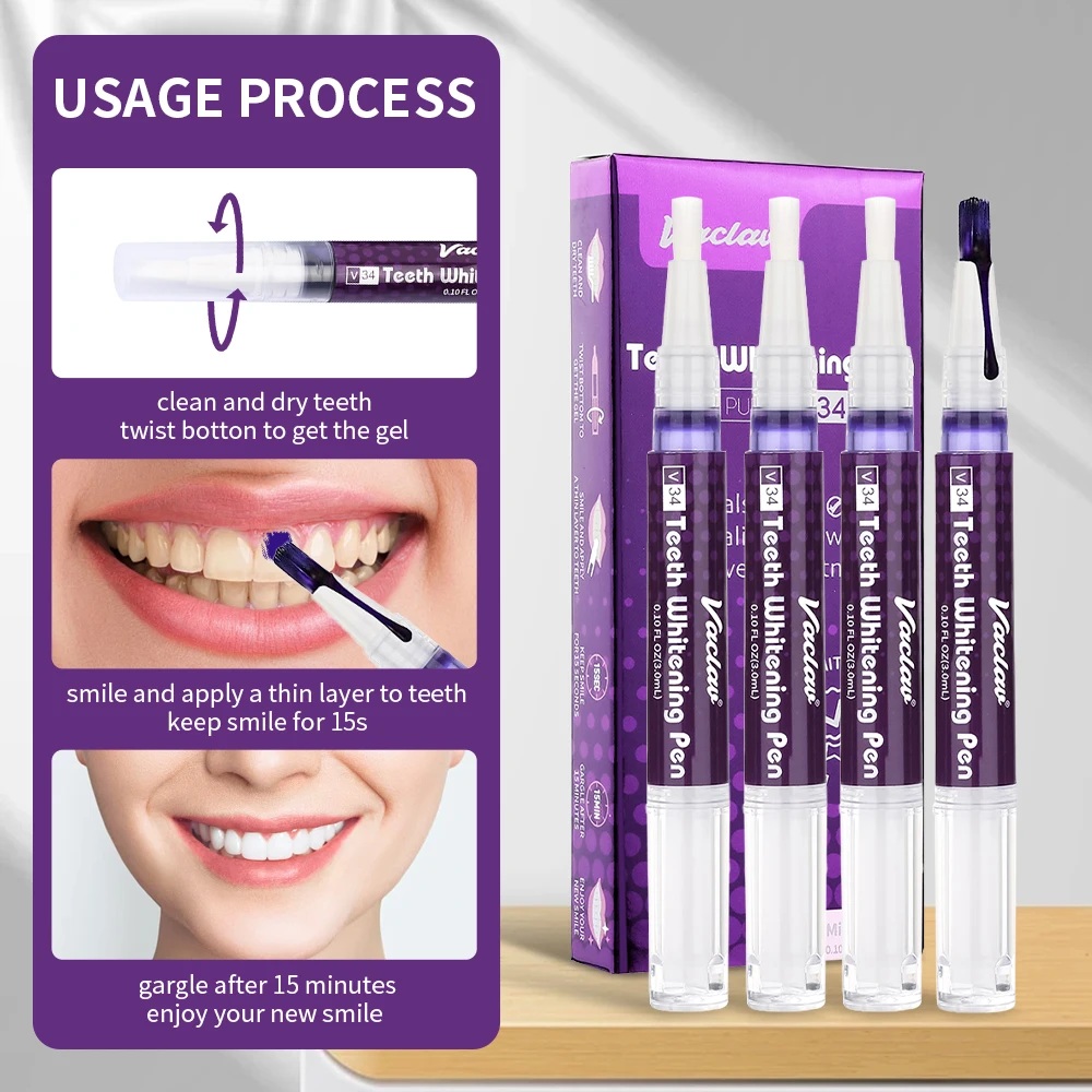 Vaclav V34 Purple teeth whiten - đánh giá và giá Teeth Whitening Hismile